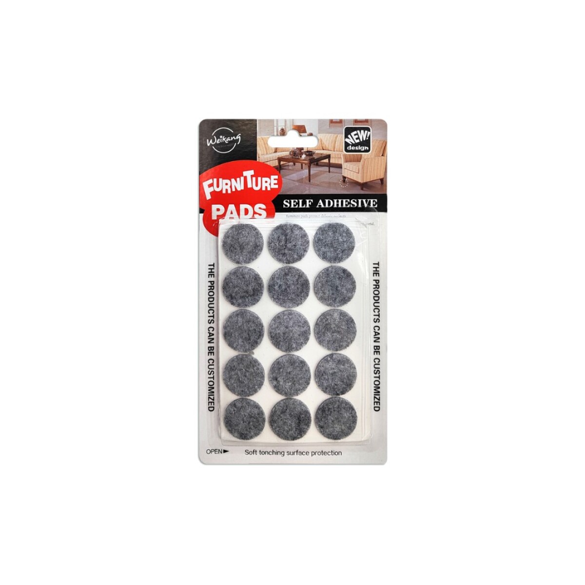 PROTECTOR PARA MUEBLES DE FIELTRO X30 - GRIS 