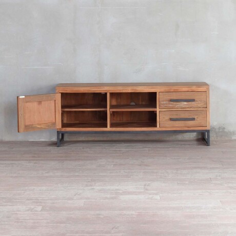 RACK PARA TV MADERA-Y-METAL NATURAL-BEIGE DOMINIQUE NATURAL