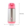 BOT.AI.SJ.350 Botella Térmica Infantil Ac. Inox. 350 Ml Stephen Joseph - Conejo