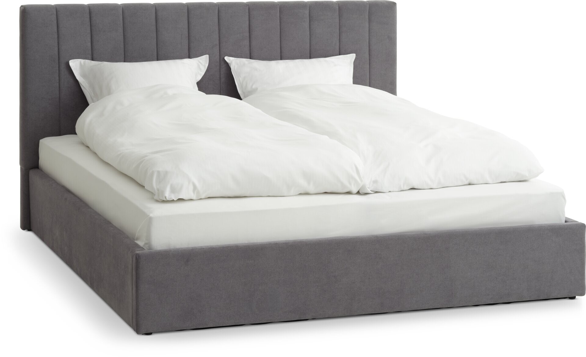 Estructura cama AGERFELD King 180x200 gris osc 