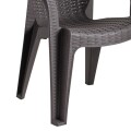 Silla De Plastico Con Posabrazos Apilable Negro