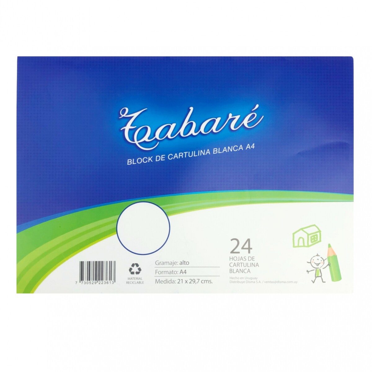 Block Tabaré Cartulina Blanca A4 