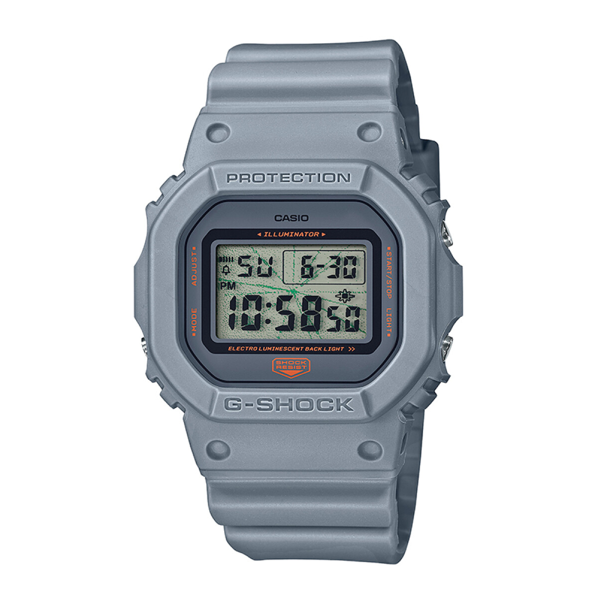 Reloj G-Shock casual de resina - gris claro 