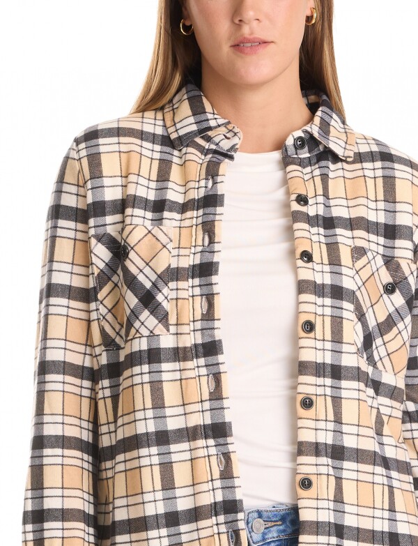 Sobrecamisa Soft Cuadros MULTI/BEIGE