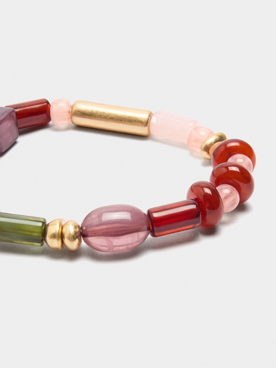 Pulsera Elástica Multicolor Efecto Piedra multicolor