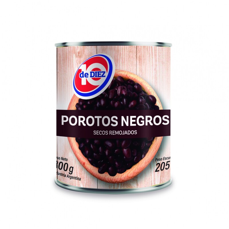POROTOS NEGROS DE DIEZ 300G LATA Porotos Negros De Diez 300g Lata