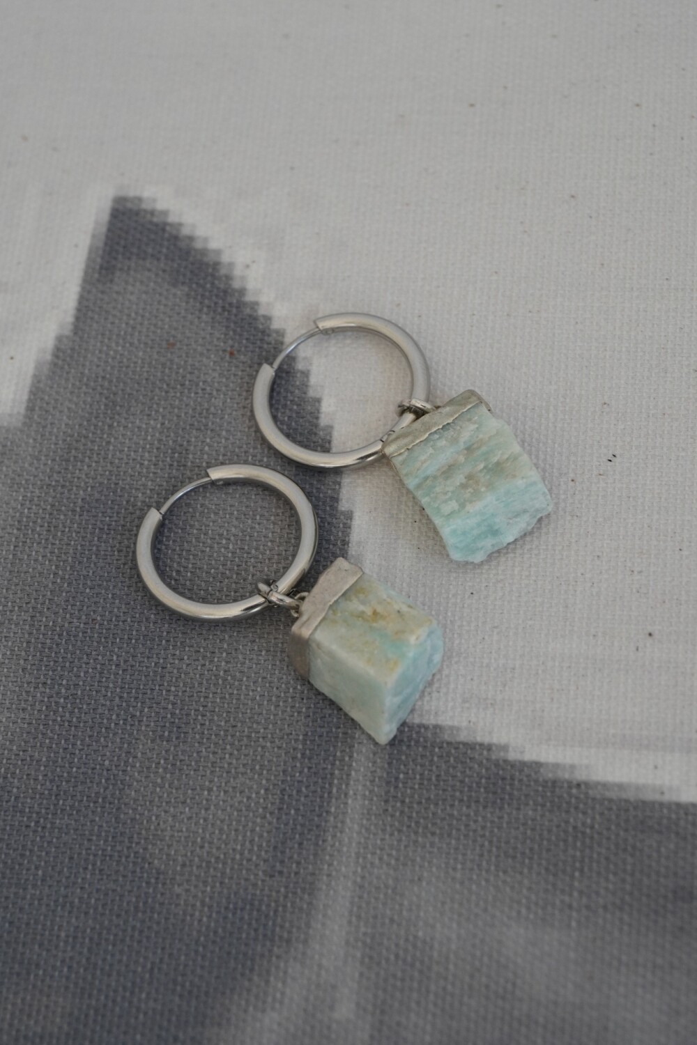 Aros Piedrita Verde Agua