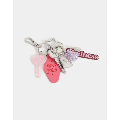 Llavero Y Charm De Relicario Rosa Claro