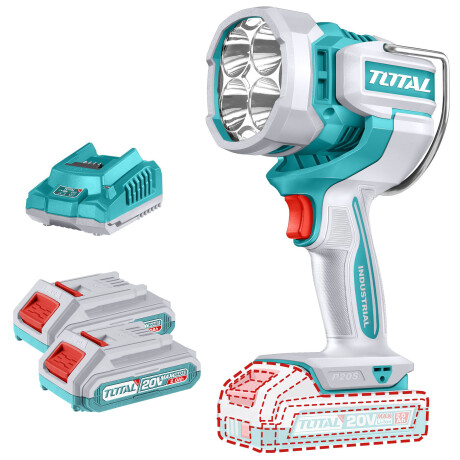 Foco, Linterna De Trabajo Inalámbrica 20v - Doble Batería Y Cargador Foco, Linterna De Trabajo Inalámbrica 20v - Doble Batería Y Cargador