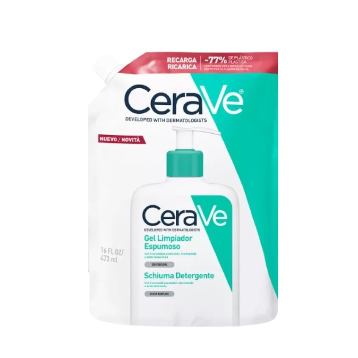 Doypack Cerave - Gel limpiador espumoso 473 ml 