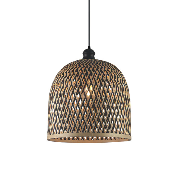 Lámpara colgante campana de bambú E27 Ø350x350mm IX9514