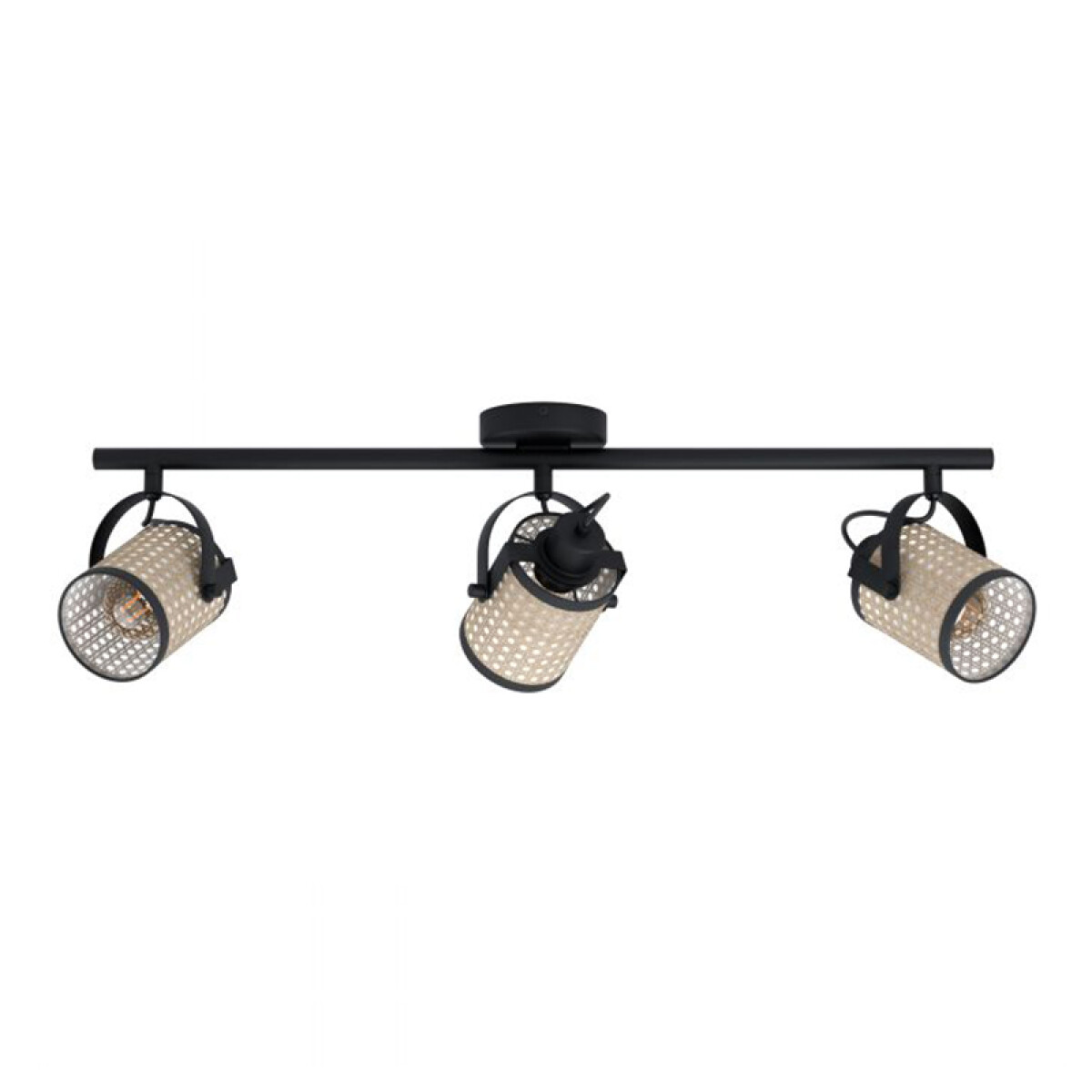 Spot de 3 luces E27 pantallas símil ratán RUSCOMB - EG3368 