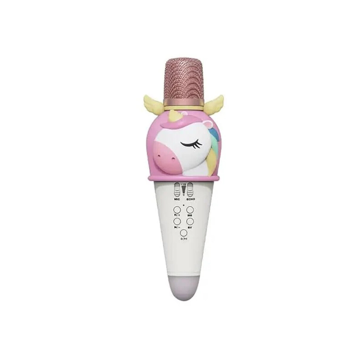 Micrófono con alto parlante unicornio - Blanco 