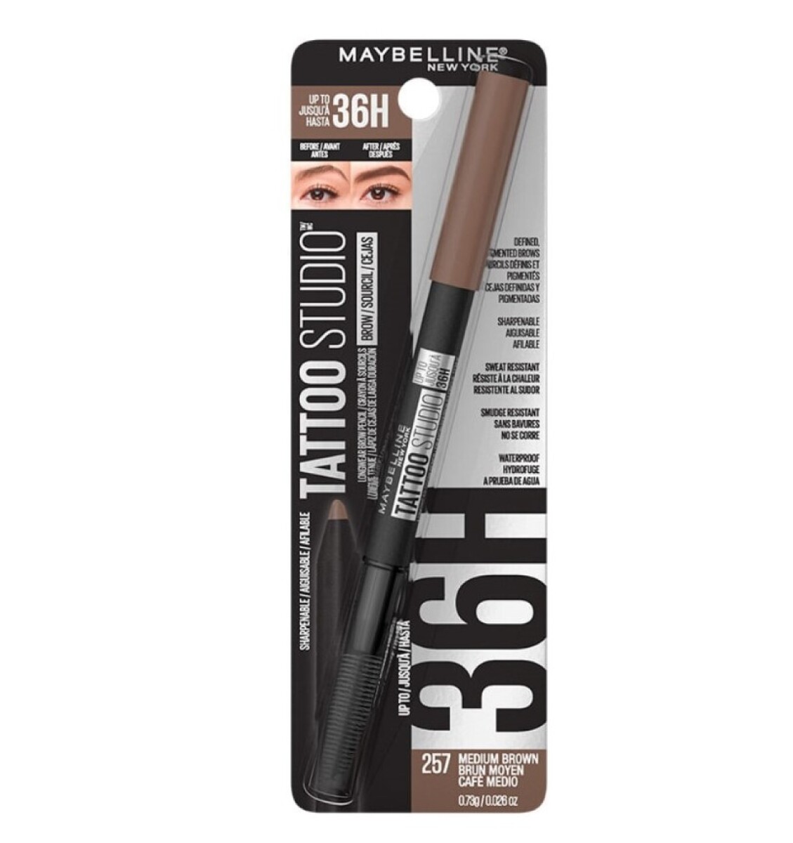 Maybelline Ts Brow Pencil Medium Brown X 1 Un 