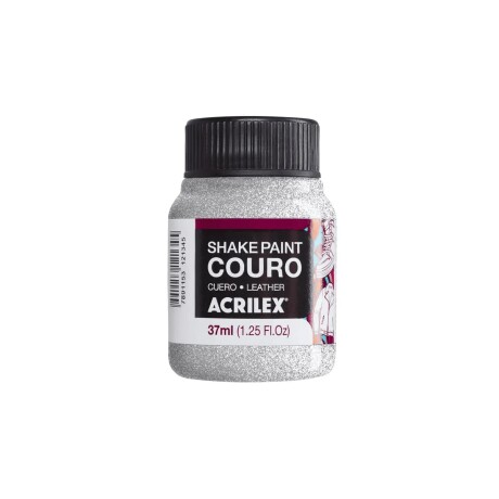Pintura Acrilex Shake Cuero 37 ml Plata Brillante