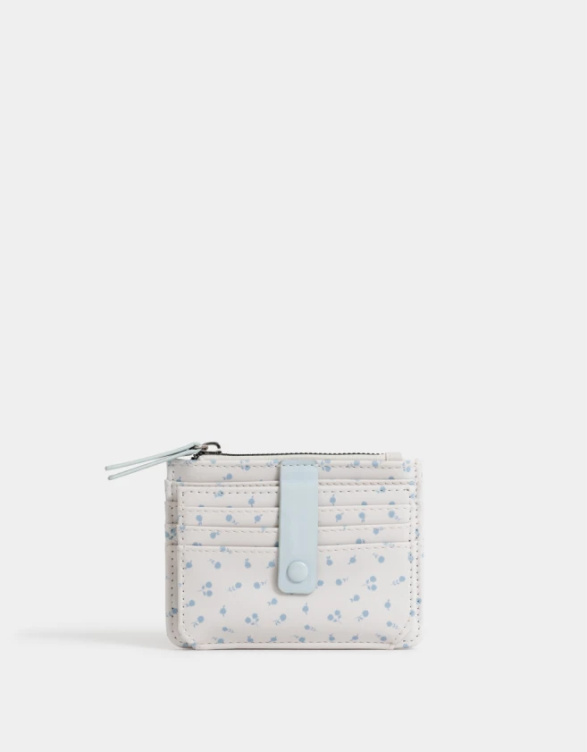 Billetera Estampados Billetera Cuerina Con Lazo - Estampado Flores