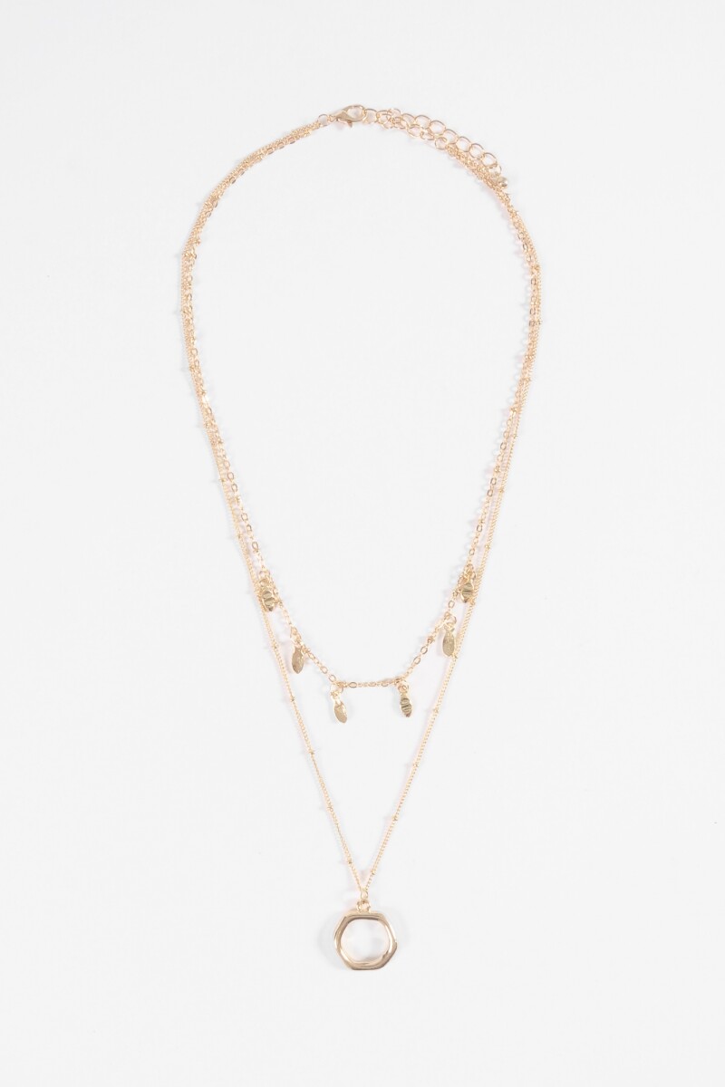 Collar cadena dijes dorado