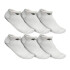 MEDIAS CORTAS EVERLAST POLY 10-13 (6 PACK) BLANCO