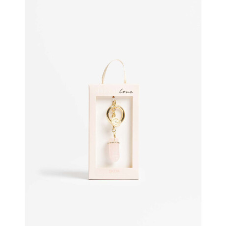 Llavero Y Bag Charm Con Piedra Natural Combinacion Bicolor