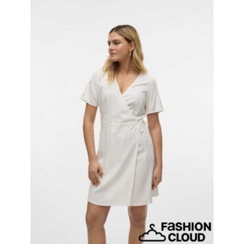VMMYMILO S/S SHORT WRAP DRESS WVN GA SNOW WHITE
