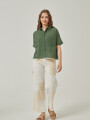 Camisa Midori Verde Oscuro