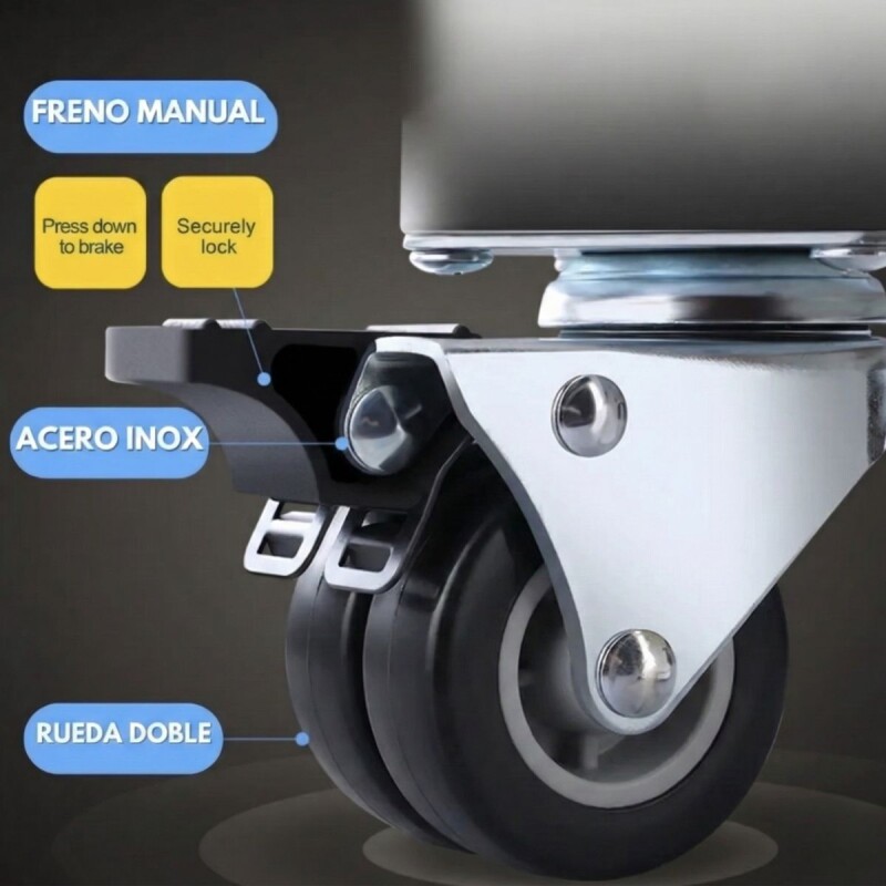 Base Soporte Lavarropa Heladera Ruedas Freno Patas Regulable Base Soporte Lavarropa Heladera Ruedas Freno Patas Regulable