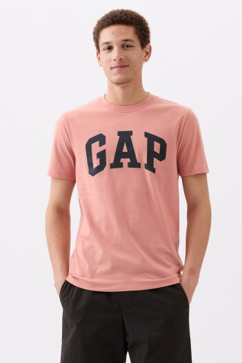 Remera Logo Gap Manga Corta Hombre Pink Rosette 16-1518