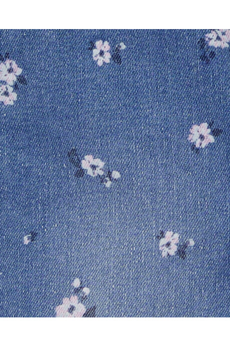 Enterito jean, diseño floral Sin color