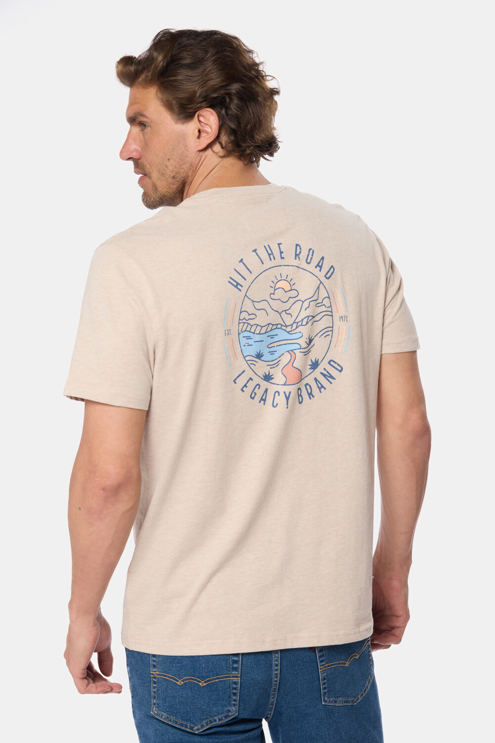 REMERA ESTAMPADA Beige