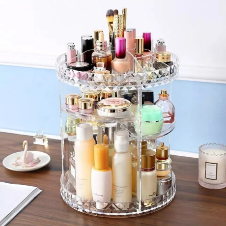 Organizador giratorio acrílico de cosméticos 22*22*26 Transparente