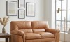 Sillon Livintus 2 Cuerpos Cuero Natural Miel