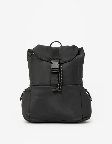 Mochilas Urbanas Nylon Mochila Cierre Marinero - Negro