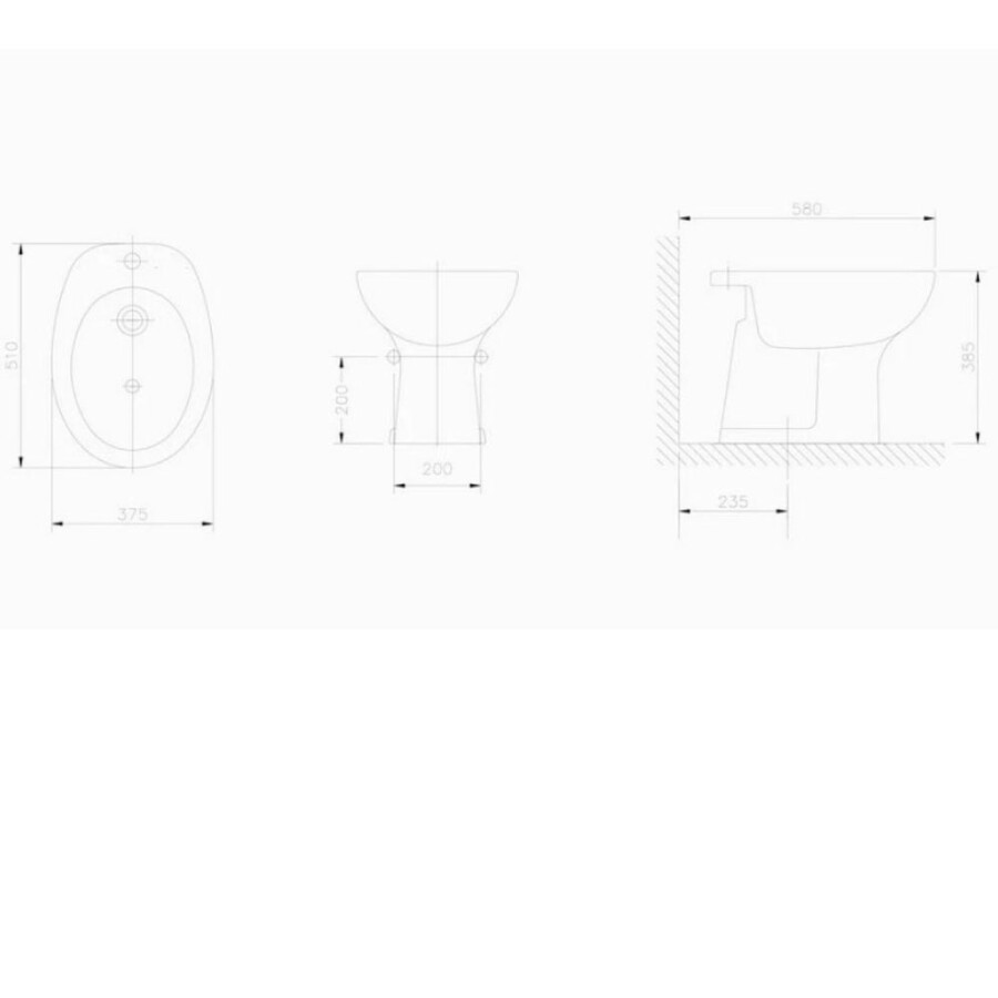 Bidet Flamingo 1 agujero Bidet Flamingo 1 agujero