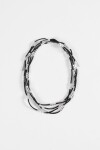 Collar cordón detalles metálicos negro