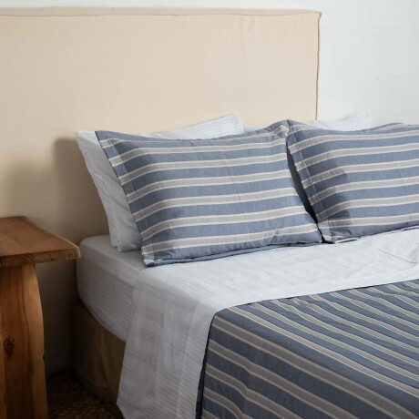 SET CUBRECAMA 1 PLAZA ALGODON-Y-POLIESTER AZUL MATRESS