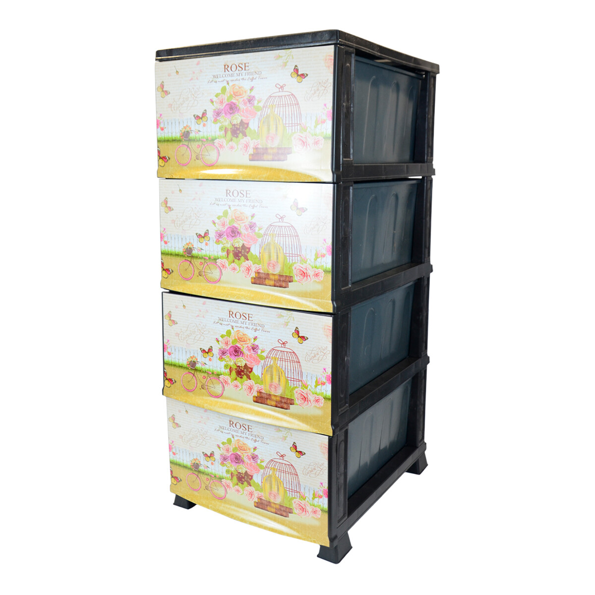 Gavetero cajonera con 4 cajones - ROSA 