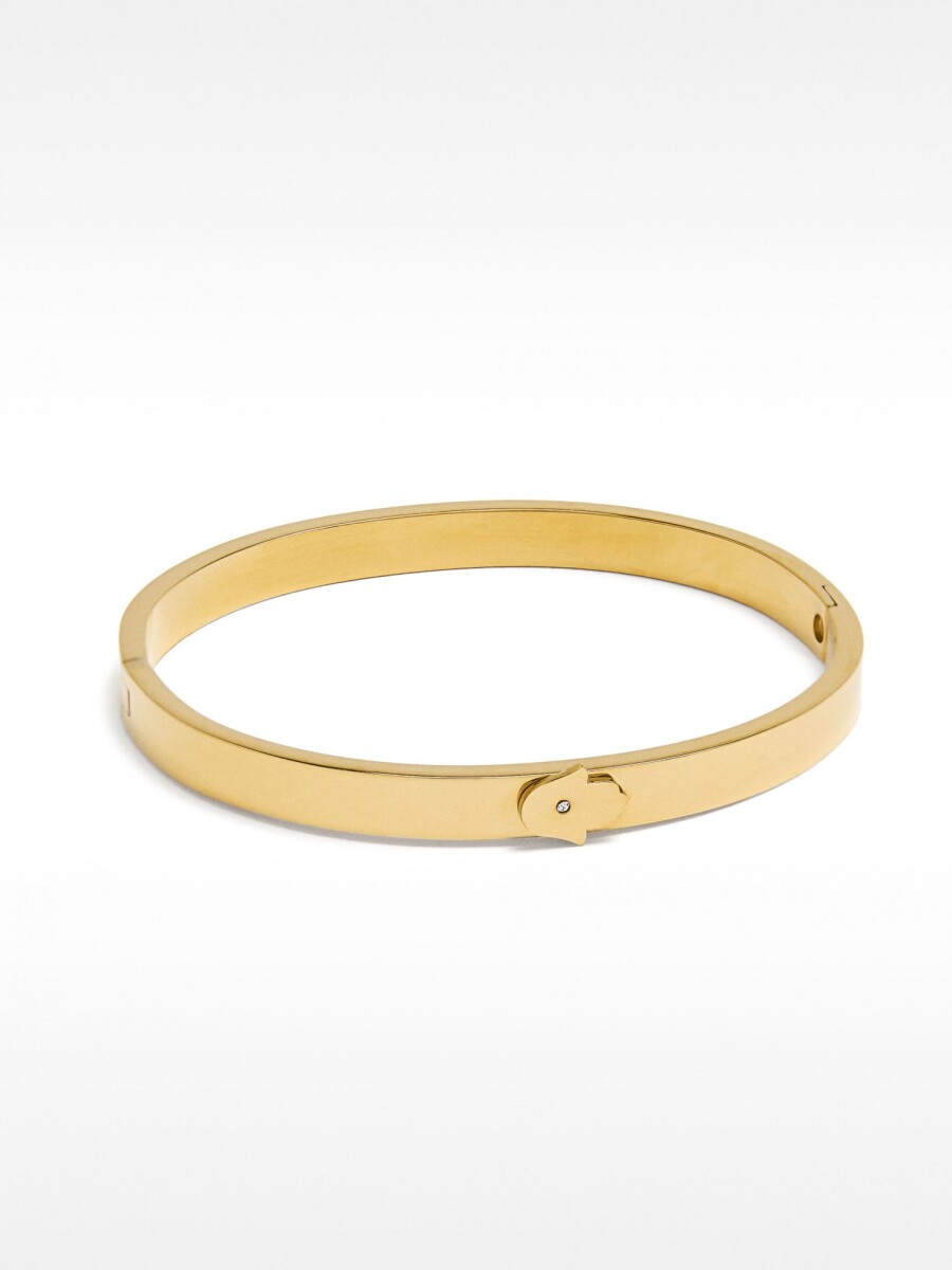 Pulsera Rígida Mano De Fátima - Acero Inoxidable dorado