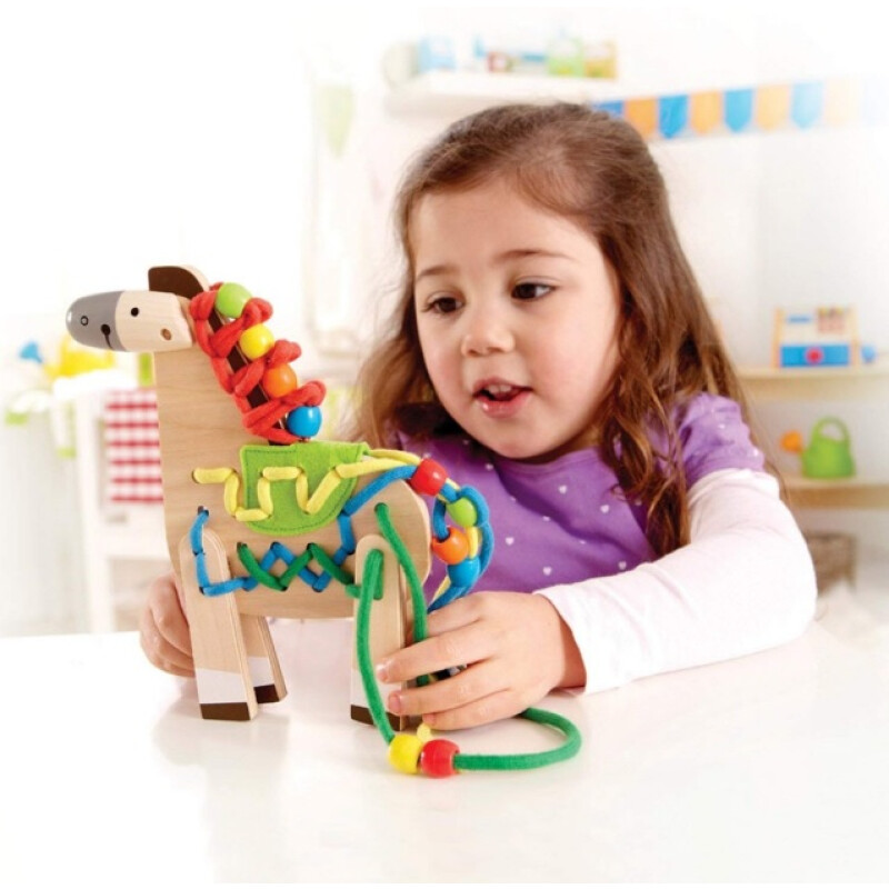 Juego de enhebrar Caballo Pony en madera Hape Juego de enhebrar Caballo Pony en madera Hape