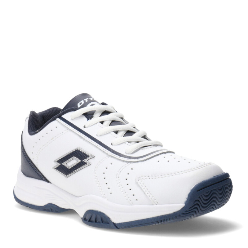 Championes de Mujer Lotto Tennis d/cuero Wns Blanco - Azul Marino