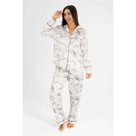 Pijama cherry blossom saten Flores