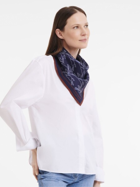 Longchamp -PAÑUELO DE SEDA 70 Estampado