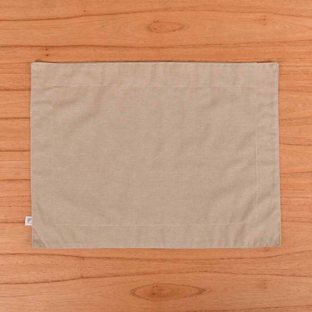 Individual Cretona Beige Doble Faz Individual Cretona Beige Doble Faz