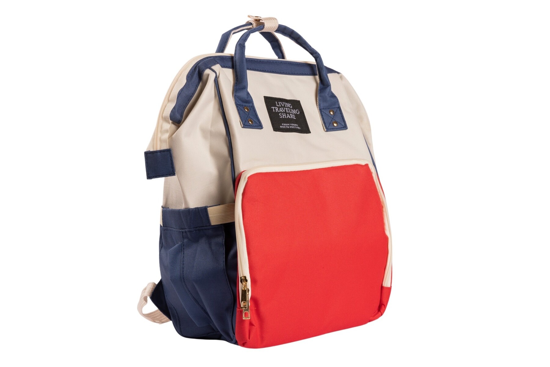 CHERRY MOM BAG - BEIGE/RED 