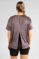 Style open back shirt Marron