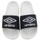 Chanclas Infantiles Umbro Locker Room Negro - Blanco