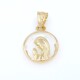 Medalla oro 18k y cristal virgen niña 12mm Medalla oro 18k y cristal virgen niña 12mm
