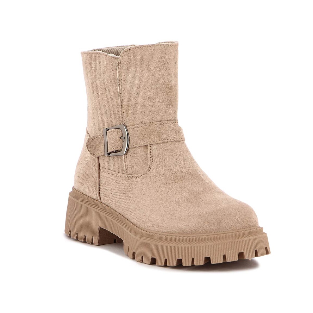 Botas Mujer Darkness Con Hebilla - Beige 