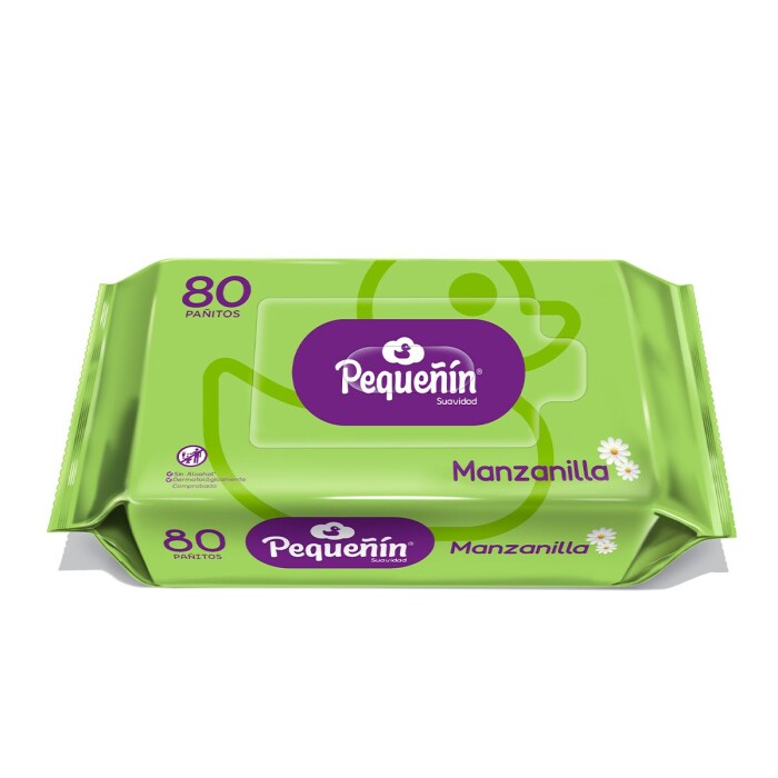 PEQUEÑIN TOA HUMEDA MANZANILLA PAQ. X 80 única