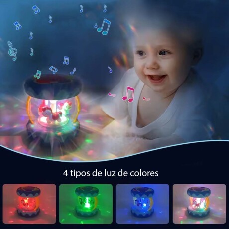 Tambor Carrusel Musical Luces Sonidos Juguete Bebé Huanger Rosa