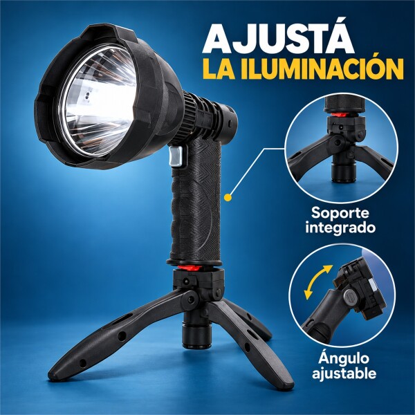 Foco Faro Tipo Mulita 10 Watts Recargable Linterna Tripode Foco Faro Tipo Mulita 10 Watts Recargable Linterna Tripode